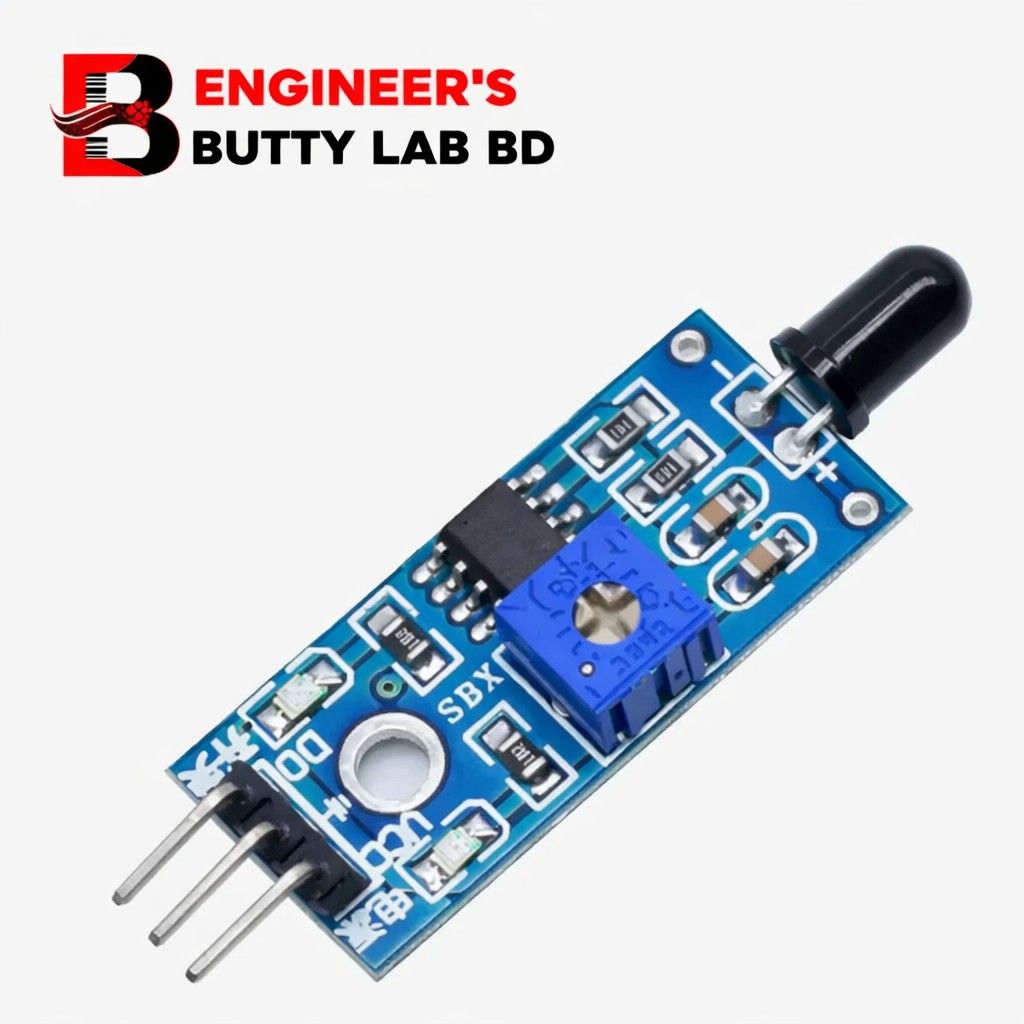 1-Channel Flame Sensor Module for Arduino – Adjustable & High Sensitivity