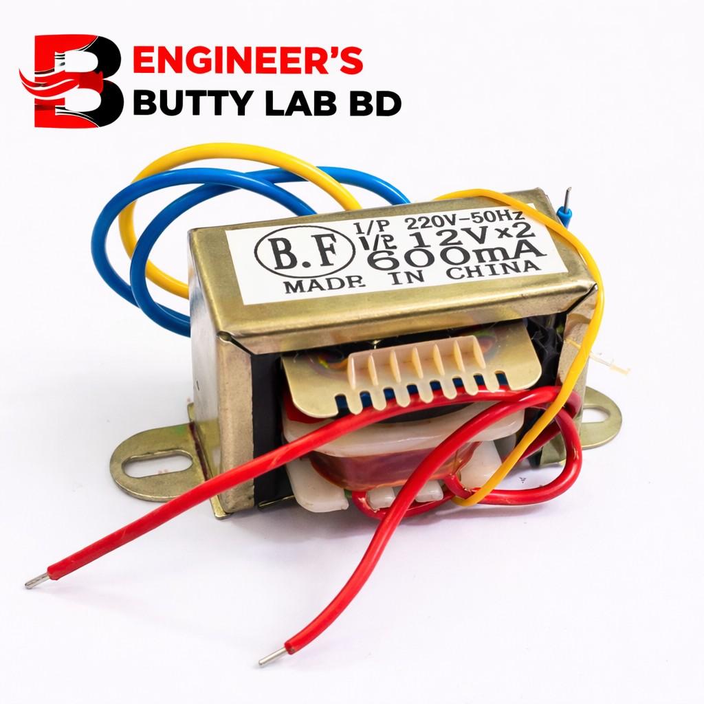 12-0-12 Volt 600mA Transformer – Engineers Butty Lab BD | Robotics ...