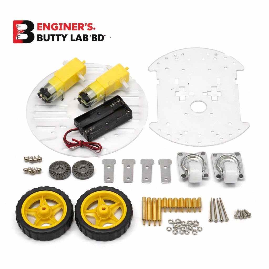 2WD-Mini-Round-Double-Deck-Chassis-Kit 2WD Mini Round Double Deck Chassis Kit