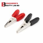 Black and Red Alligator Crocodile Clips Pair