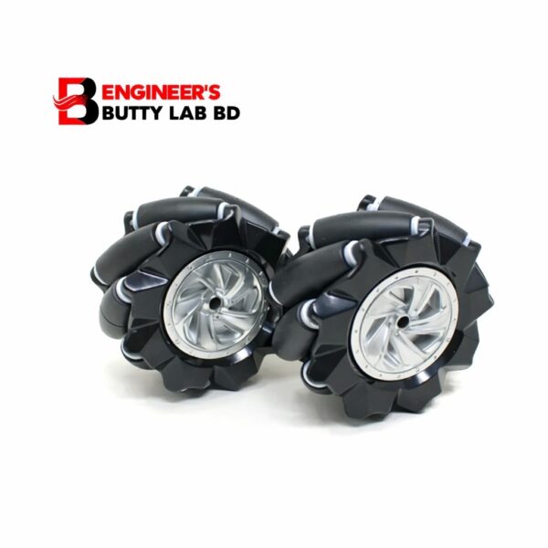 Mecanum Wheel 80mm for Advanced Robotics (Left + Right) Pair