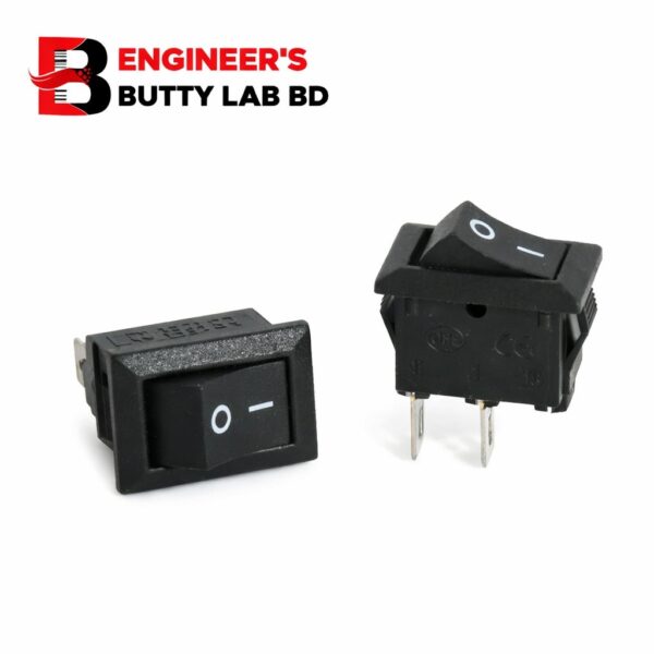 On/Off Switch 2 Pin Black Rocker DC 12V
