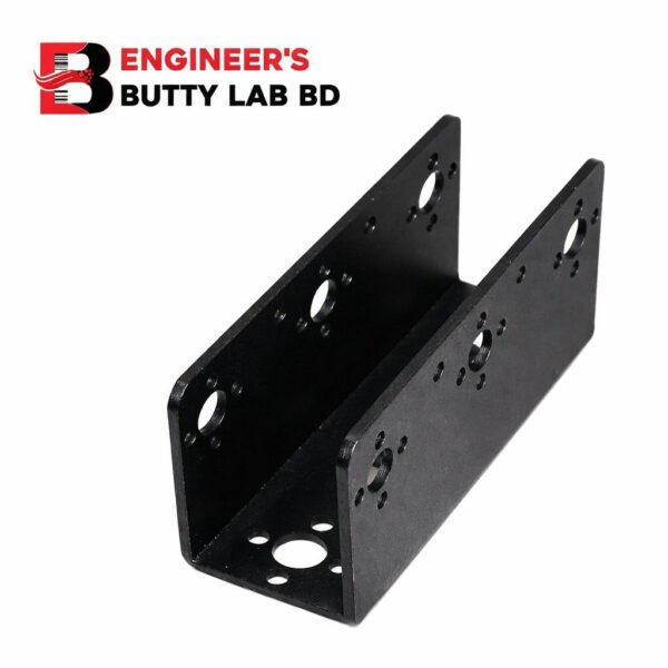 PGSA2Z U shaped Aluminum Beam Robot Servo Bracket (Black)